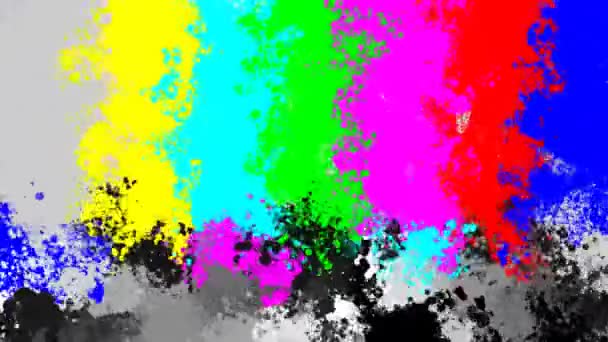 Генератор кольорових смуг на телебаченні. телевізійний малюнок 4 — стокове відео