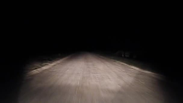 Camino nocturno. El camino a través del bosque. 10 — Vídeos de Stock