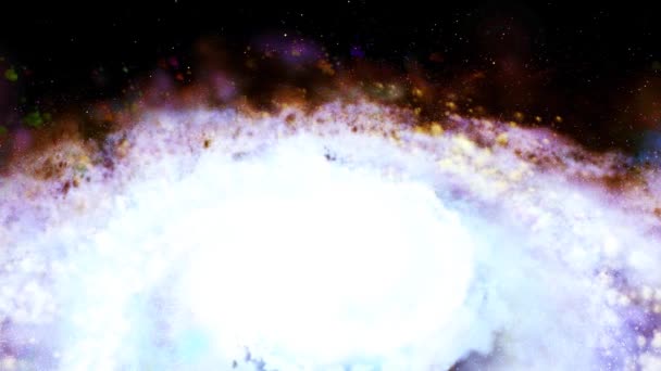 Galassia a spirale. Un ammasso di stelle. La nascita delle stelle nelle nebulose. 27 anni — Video Stock