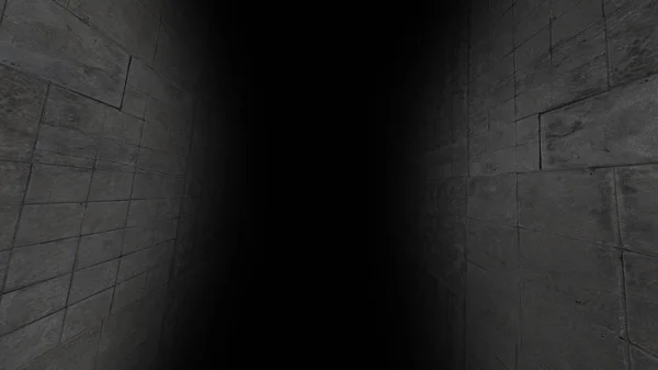 Gruseliger Korridor. Dunkel und düster, voller Geheimnisse, der Gang. 42 — Stockfoto