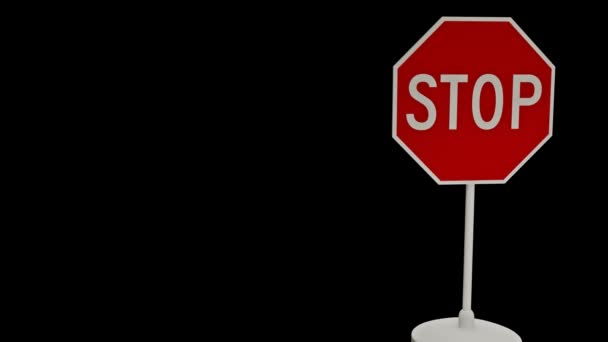 Znak Stop Kanałem Alfa — Wideo stockowe
