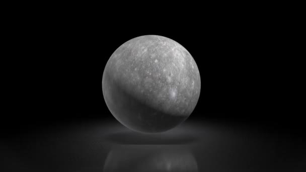 Pianeta Mercurio del sistema solare sullo sfondo della galassia. 124 — Video Stock