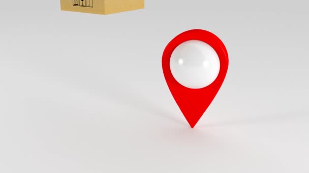 Entrega de correo a coordenadas GPS 142 — Vídeo de stock