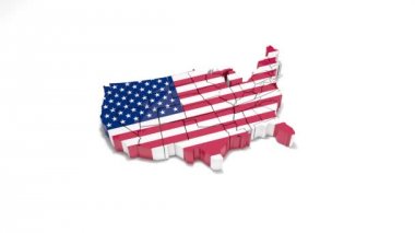 Amerika Birleşik Devletleri Haritası. Siyasi harita Birleşik Devletleri ile. 17.
