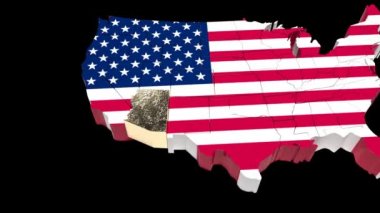 Arizona. Amerika Birleşik Devletleri. Politica.l harita. Arizona Üniversitesi harita. Alfa Kanal 62 video var