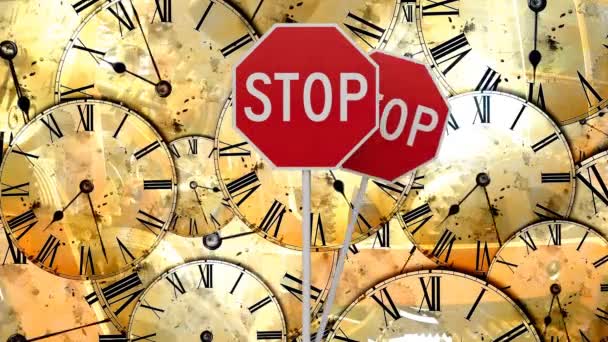 Detenga el tiempo de ejecución rápido. Hora del futuro. 34 — Vídeos de Stock