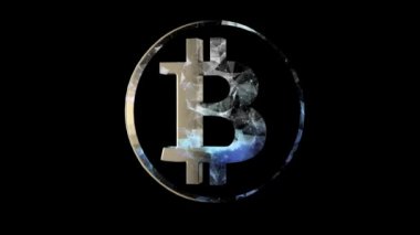 Bitcoin sanal para kavramı. Yüksek teknoloji teknoloji 16.