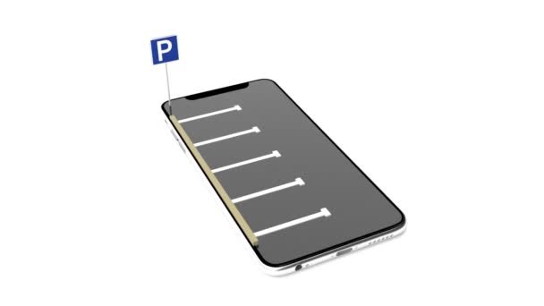 Ricerca online di parcheggio tramite Internet e smartphone 12 . — Video Stock