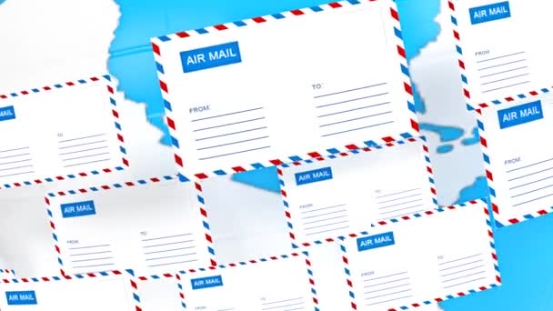 Posta. Emails. Dünya çapında bağlantı sağlar. Posta teslimi 44. — Stok video