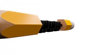 Internet üzerinde eğitim kavramı. Uzaktan eğitim. Videoda bir alfa kanalı vardır. 52.