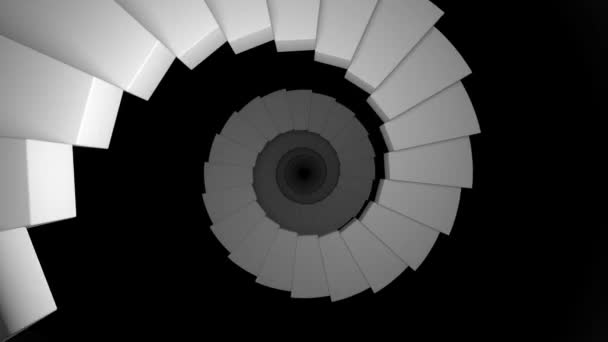 Merdiven sonsuzluğa, zamanı sonsuzluğa tünelin sonunda ışık. 11 — Stok video