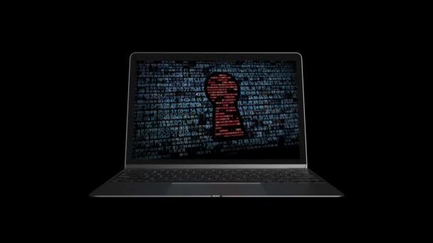 Uw computer beschermen tegen aanvallen van hackers. Codering 72 — Stockvideo