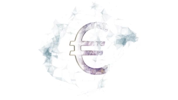 Criptomoeda Euro. Compras online. Moeda online moderna para pagar online. 25 — Vídeo de Stock