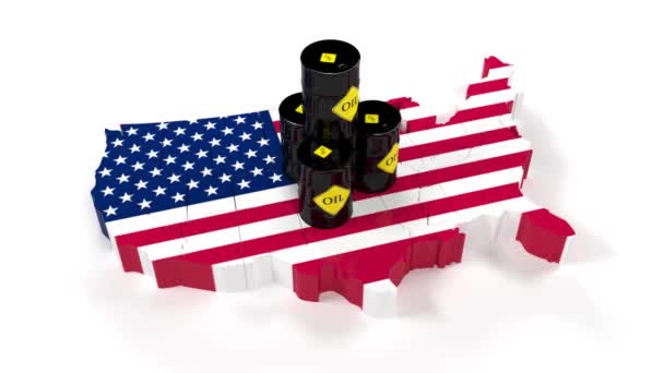 Paliwa oleju energii Usa. Baryłki ropy na giełdzie. Rynek transakcji. 45 — Wideo stockowe
