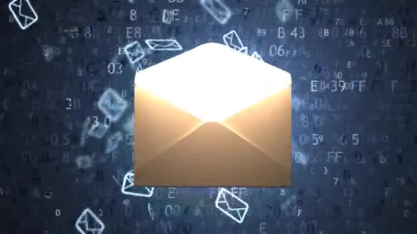 E-Mail mit Schadcode. Gefährlicher Brief. 82 — Stockvideo