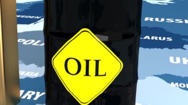 Avrupa'da petrol. Hisse senedi piyasasında petrolün varil. Pazar esnaf. 46