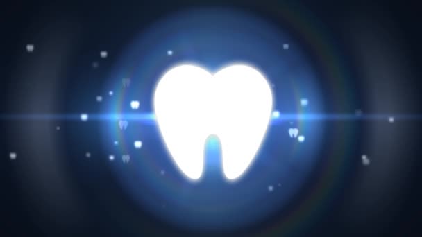 歯。健康な歯歯科は痛みを伴わずに歯を治療する. — ストック動画