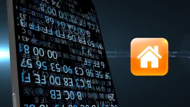 Smart House. Gestione della casa. Telecomando smart home . — Video Stock