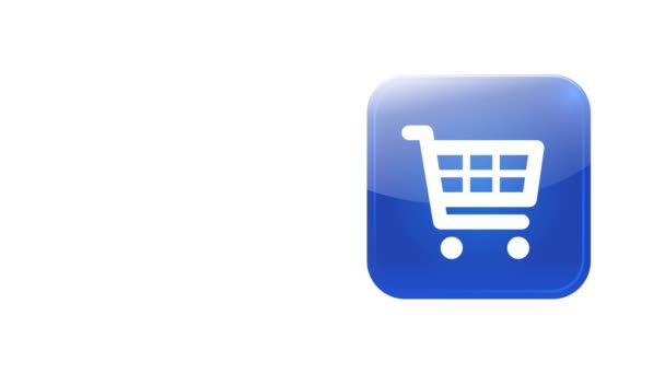 Warenkorb. Online-Shopping im Online-Shop. — Stockvideo