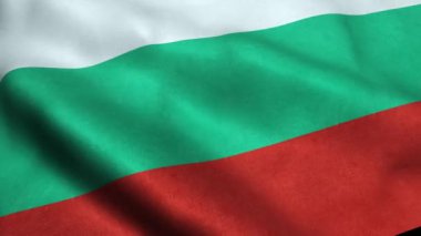 Bulgaristan bayrağı sallayarak animasyon döngü sorunsuz
