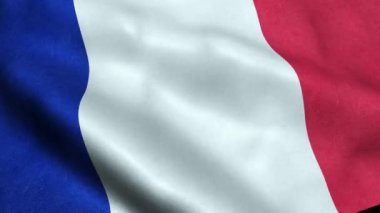 Fransa bayrağı sallayarak animasyon döngü sorunsuz
