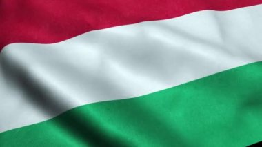 Macaristan bayrağı sallayarak animasyon döngü sorunsuz