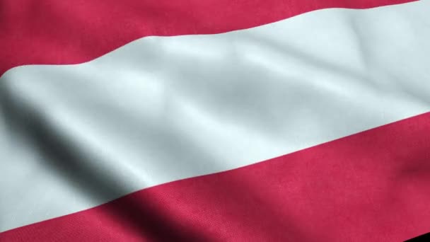 Flaga Austrii Bez Szwu Zapętlanie Animacji Macha — Wideo stockowe