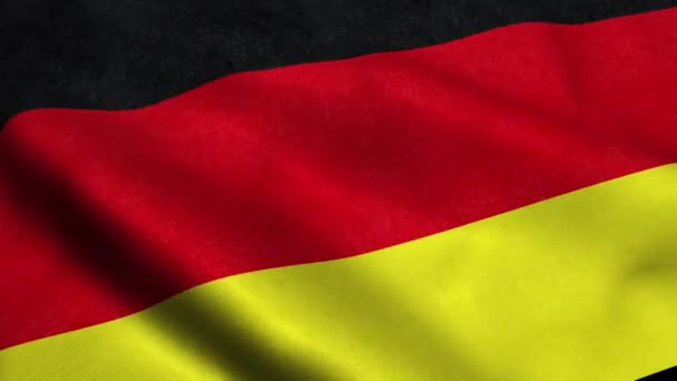 Vlajka Německo Bezešvé Smyčka Mává Animace — Stock video
