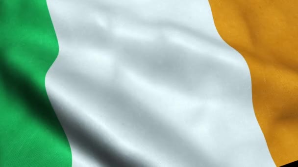Irlande Drapeau sans couture boucle ondulant Animation 