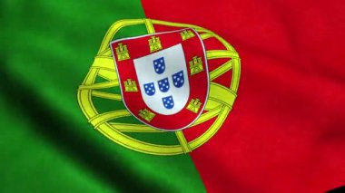 Portekiz bayrağı sallayarak animasyon döngü sorunsuz