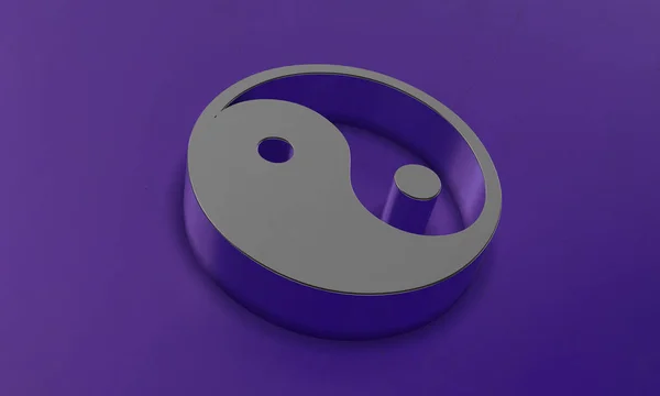 Yin and Yang Symbol in 3D