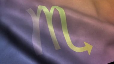 Dalgalanan bayrak wih Scorpius Burcunuz