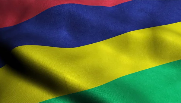 Mauritius Waving Flag — Stock Photo, Image