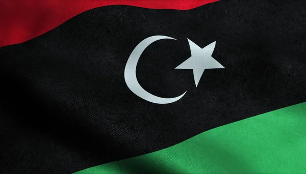 Libyjská Vlajka — Stock fotografie
