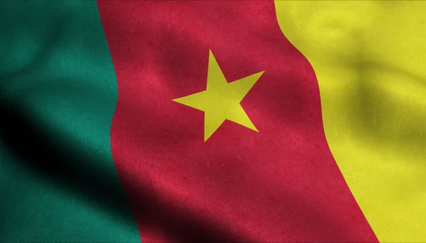 Камерунский Флаг — стоковое фото