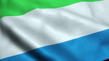 Sierra Leone bayrak animasyon sallayarak döngü sorunsuz