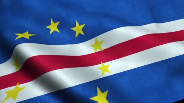 Cape Verde Flag Seamless Looping Waving Animation — Stock Video