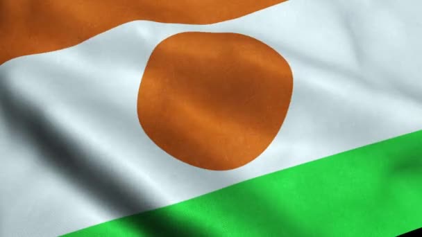 Niger Drapeau sans couture Boucle ondulant Animation 
