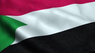 Sudan bayrağı sallayarak animasyon döngü sorunsuz