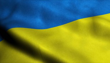 3D Ukrayna sallama bayrağı