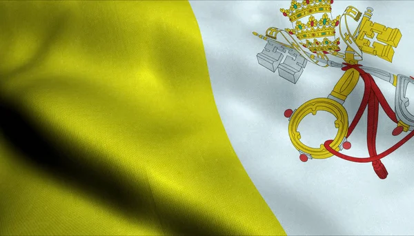 Vatican Waving Flag — Stock Photo, Image