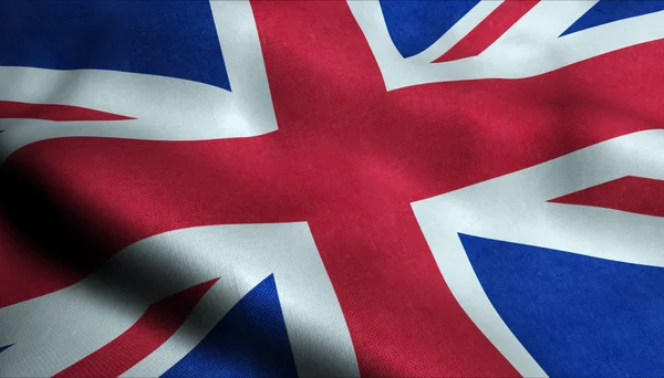 United Kingdom Waving Flag — Stock Photo, Image