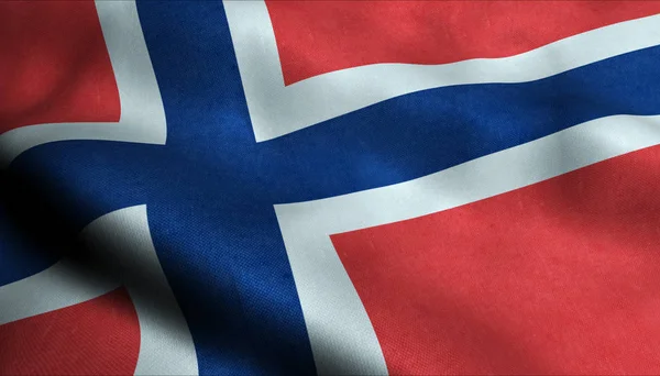 で旗を振っているノルウェー — ストック写真