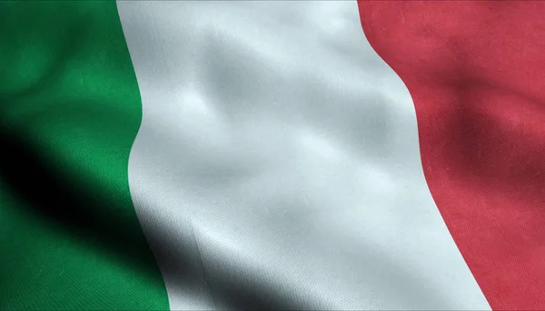 Italien Schwenkt Flagge — Stockfoto