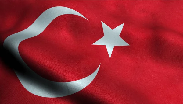 Turkije Wuivende Vlag — Stockfoto