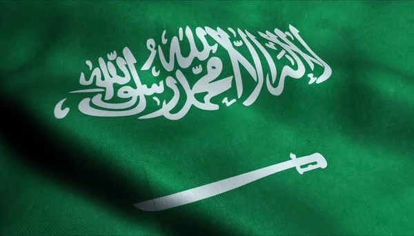 Саудовская Аравия Размахивает Флагом — стоковое фото
