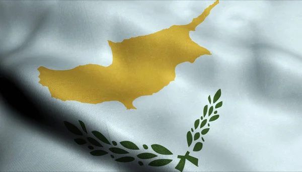 Chipre Acenando Bandeira — Fotografia de Stock