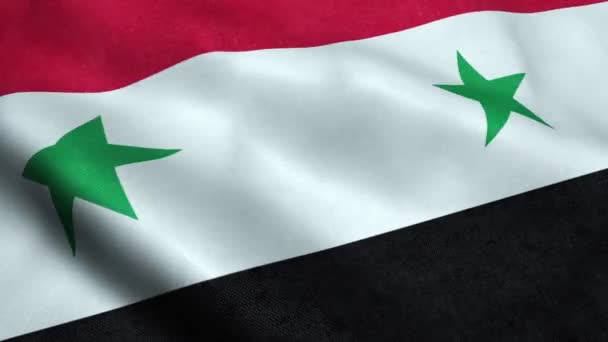 Syrie Drapeau sans couture boucle ondulant Animation 