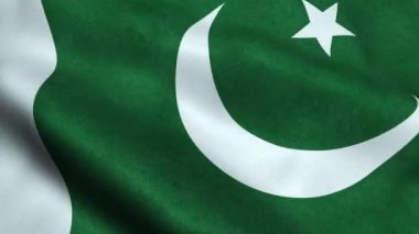 Pakistan bayrağı sallayarak animasyon döngü sorunsuz