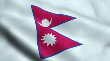 Nepal bayrağı sallayarak animasyon döngü sorunsuz